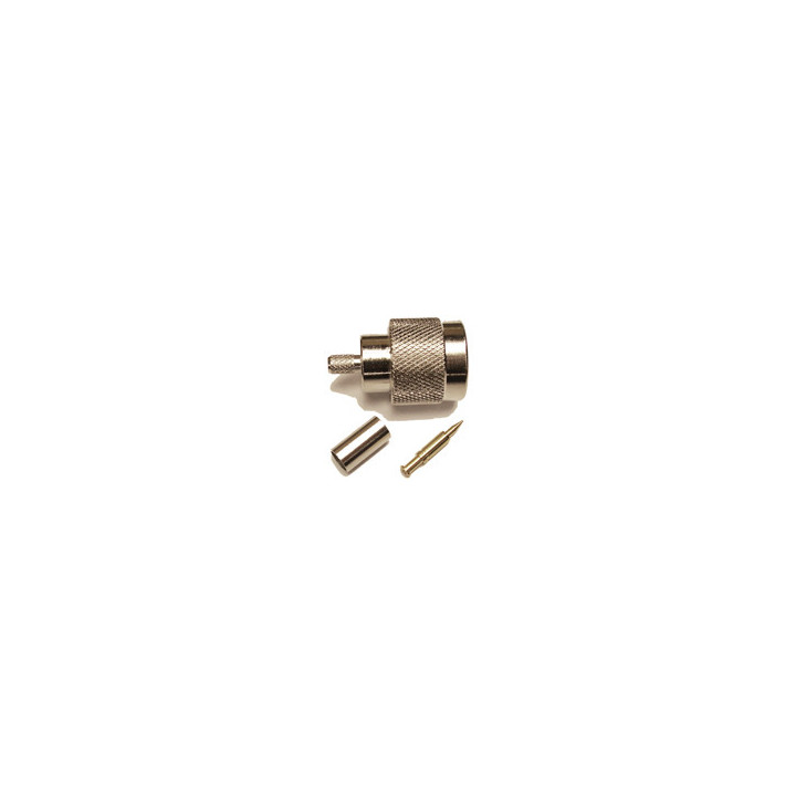 N-Male connector for 200 type 3/16" coaxial cable