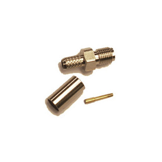 SMA-Female connector for 58/195 type 3/16" coaxial cable